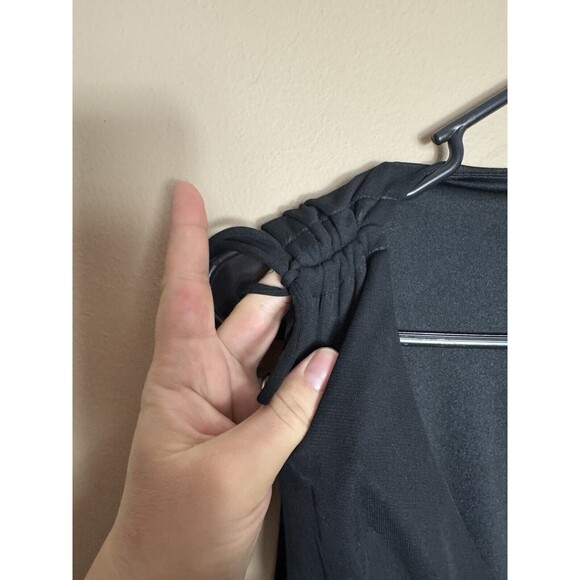 IZ Byer Women's SZ M Black Sleeveless Dress V Neck Beaded Y2K Witchy Whimsigoth - Picture 5 of 7